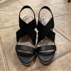 Black wedge heels by Charles David